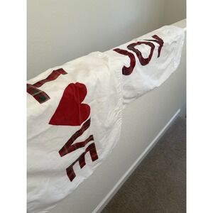 Pottery Barn ~LOVE & JOY~ Std PILLOWCASE SET ~CHRISTMAS~ HOLIDAY TARTAN Plaid